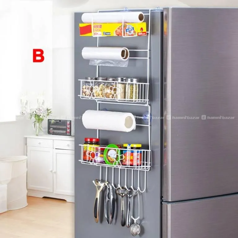 3 Layer Fridge Stand Storage Rack
