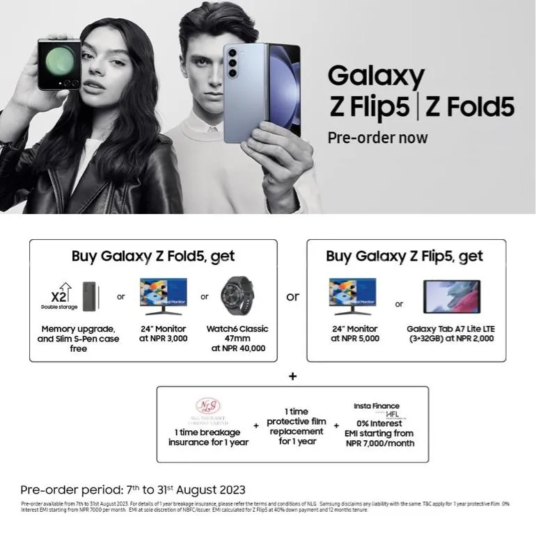 Samsung Z Fold 5 Authorized Warranty & Insurance