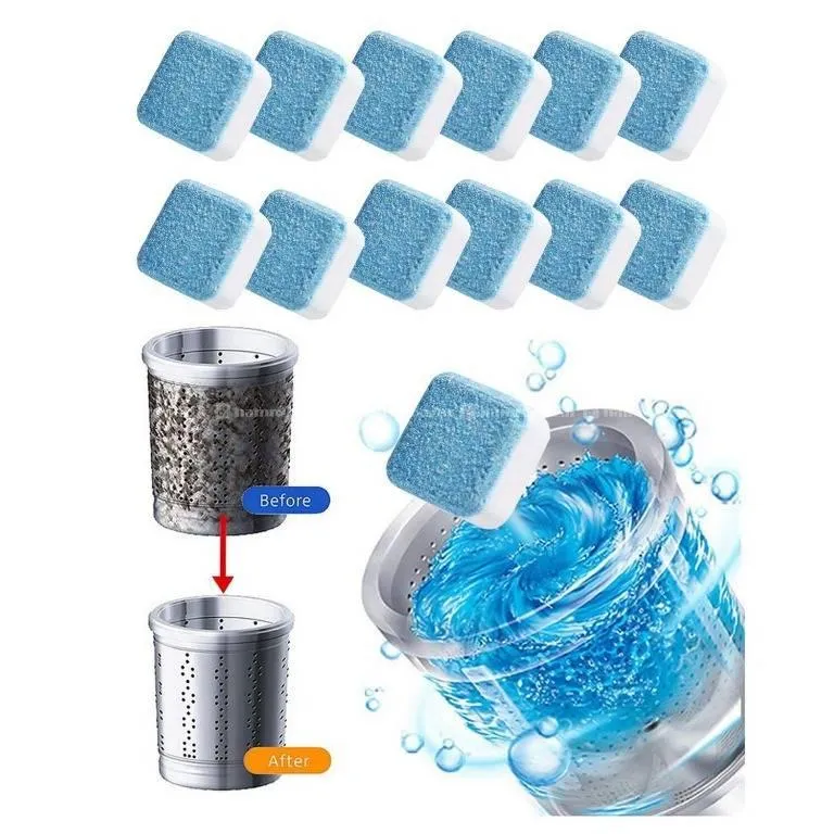 12Pcs Washing Machine Cleaning Effervescent Tablet