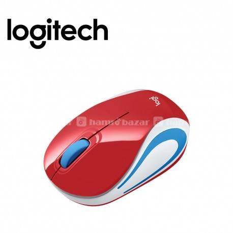 Logitech wireless portable mini Mouse Red color