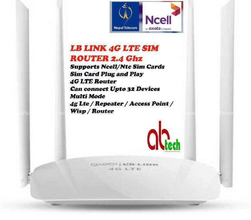 LB-LINK 4G LTE SIM WIFI ROUTER BL-CPE450EU 300Mbps