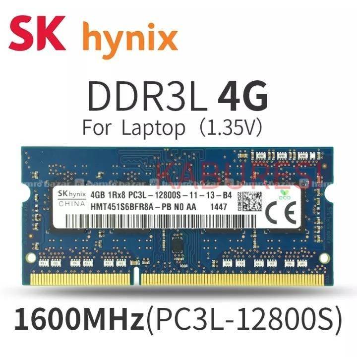 Laptop Ram Original SK hynix -4gb DDR3 PC3L-12800S