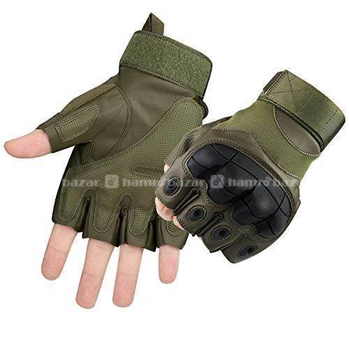 Outdoor Joint Protection Gloves, Half Finger Rubb