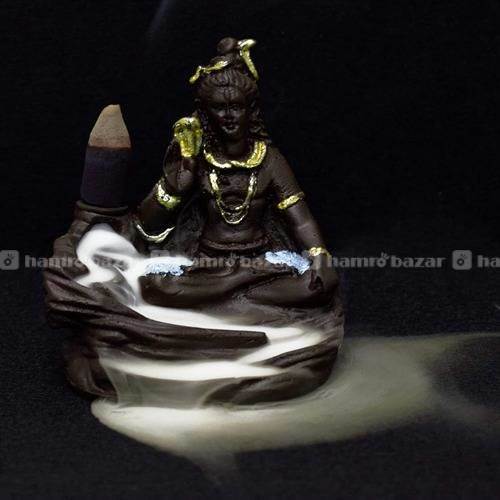 Lord Shiva Smoke Fountain Incense Burner with 10 B