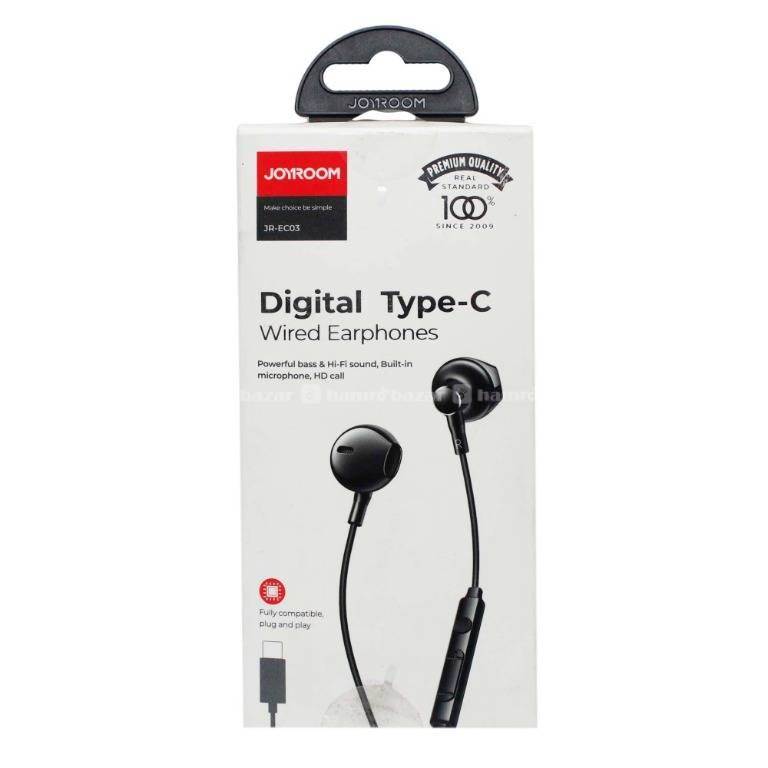 JOYROOM JR-EC03 Digital Type-C Wired Earbuds BLACK
