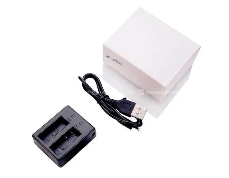 Action Camera Dual Usb Charger (2 Batteries Of 105