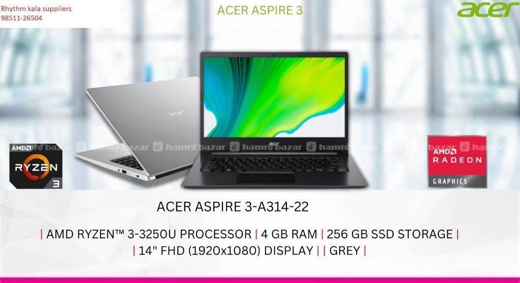 Acer Aspire 3 14"/ Amd 3250U / 4GB/256 ssd Laptop