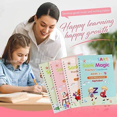 4pcs Sank Magic Practice Copybook English for Kids