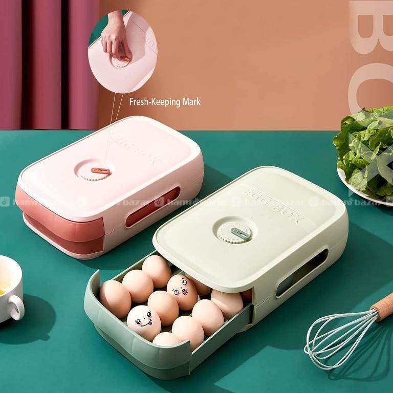 Refrigerator Egg Storage Box Egg Rack - Pink