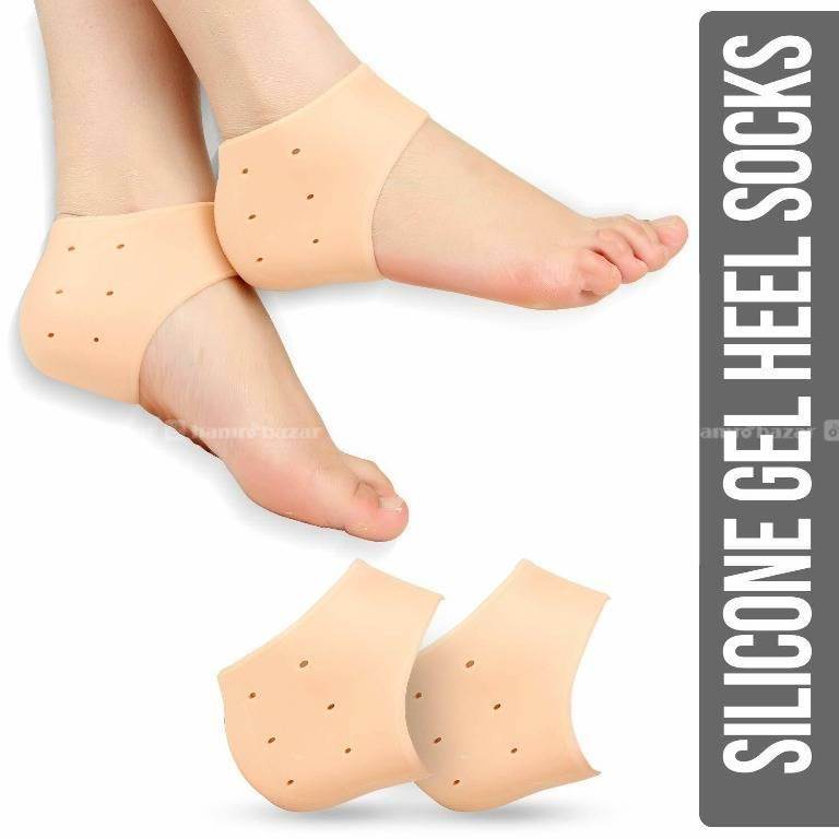 Unisex Silicone Gel Heel Socks With Spa Botanical