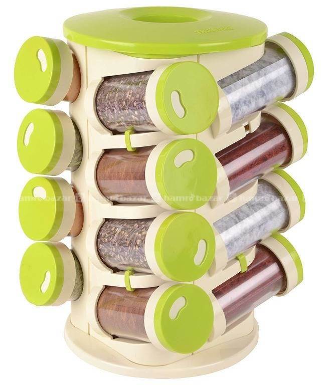 Trueware Plastic Spice Rack 16 In 1,Assortedcolor
