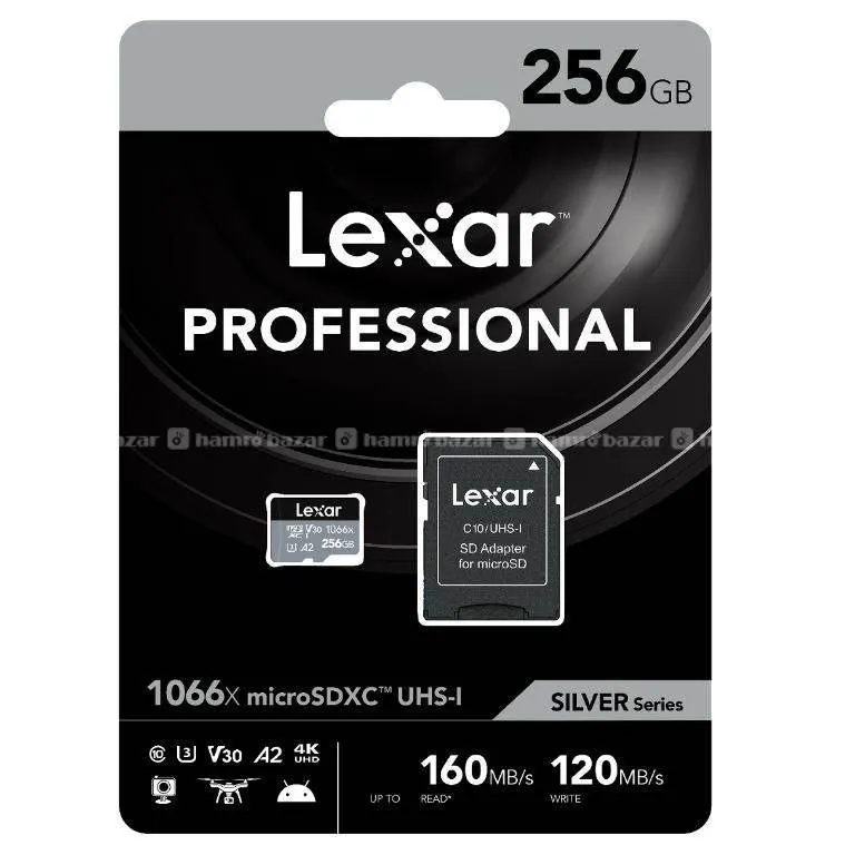 Lexar 256GB SD/micro Sd card 160/Mb/s