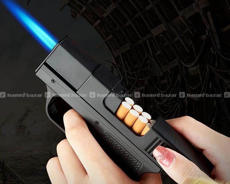 Gas Lighter Welding Gun Cigarette Box