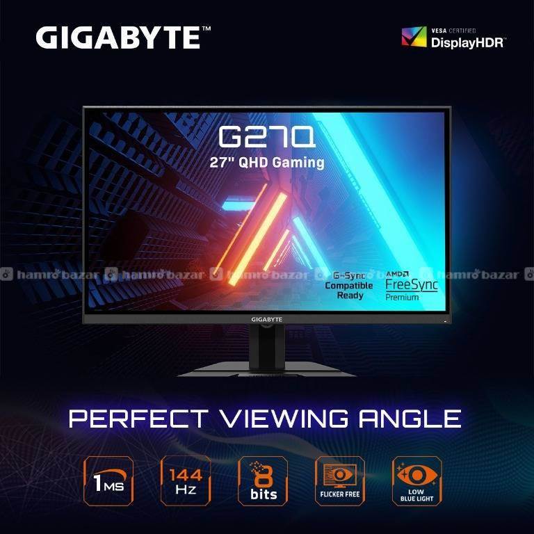 GIGABYTE G27Q 27" 144Hz 1440P Gaming Monitor