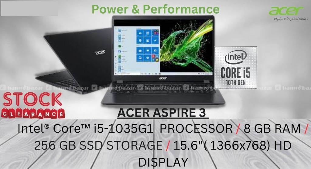acer core i5 10th gen laptop 8/256nvme 15.6"