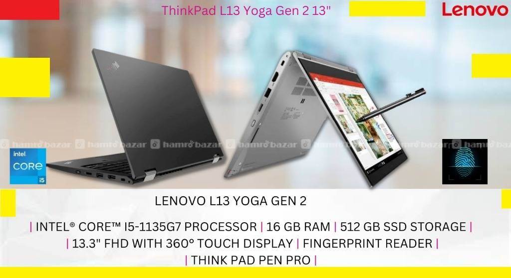 Lenovo Laptop i5 11th 8/512 13.3" touch Laptop