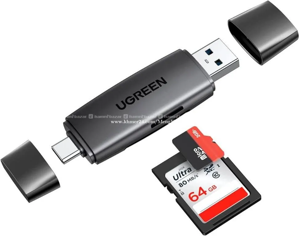 Ugreen 80191 2-in-1 Usb A & Usb C Card Reader