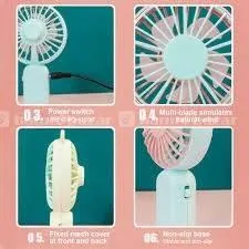 Super Small Mini Portable Fan, Usb Rechargeable Ba