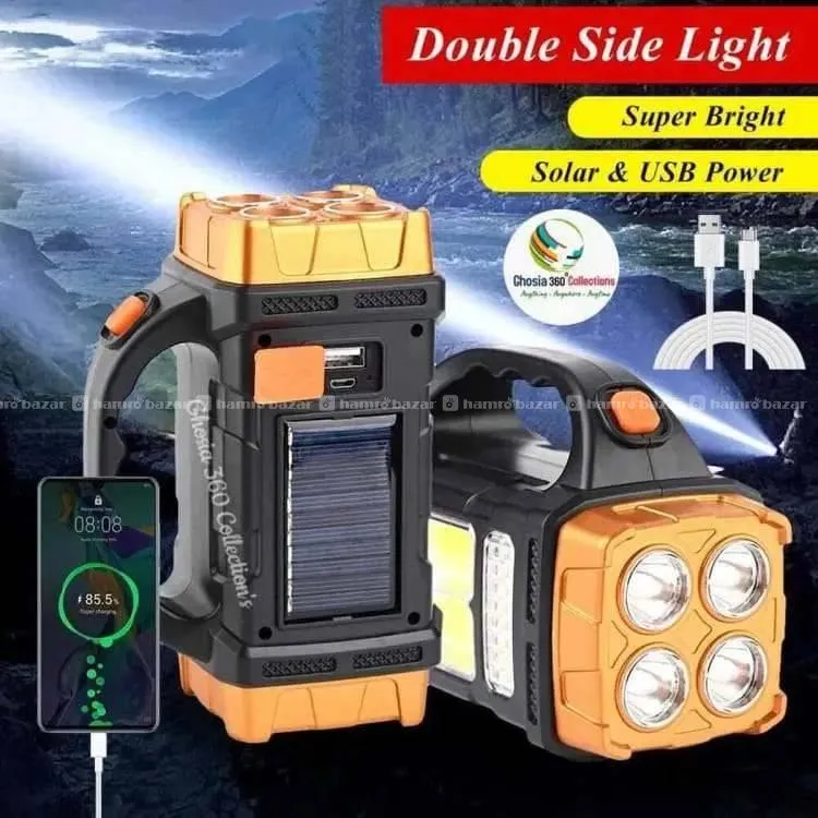 4-in-1 LED + SMD Solar Torch Rechargeable light