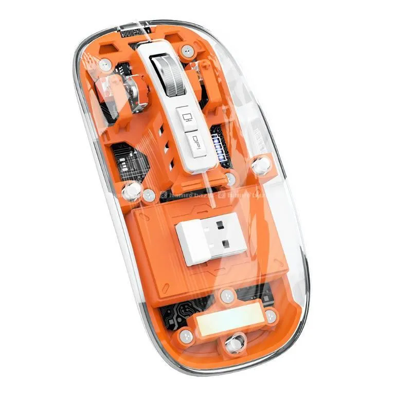 Transparent wireless mouse for pc Mac ipad android