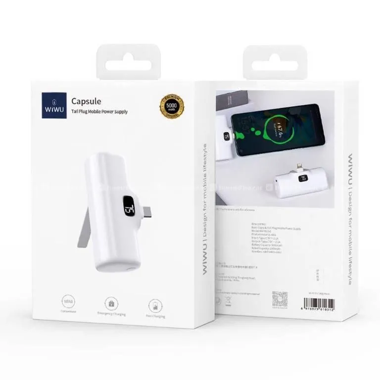 Wiwu Capsule Power Bank | For Type-C Mobiles | Mod