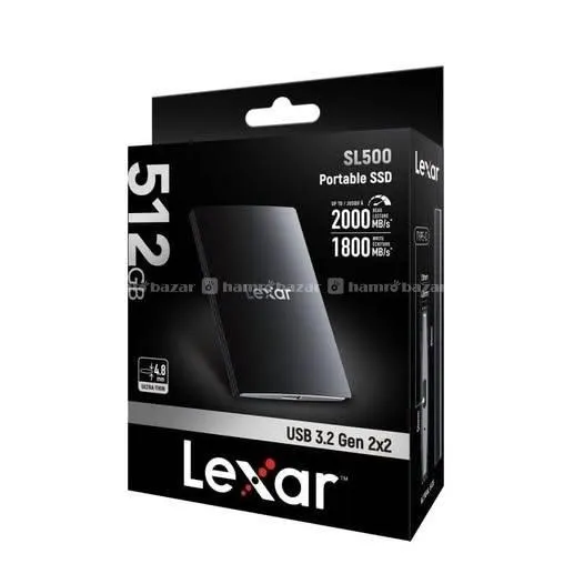 Lexar 512GB External SSD SL500 2000/1000Mbps 3.2