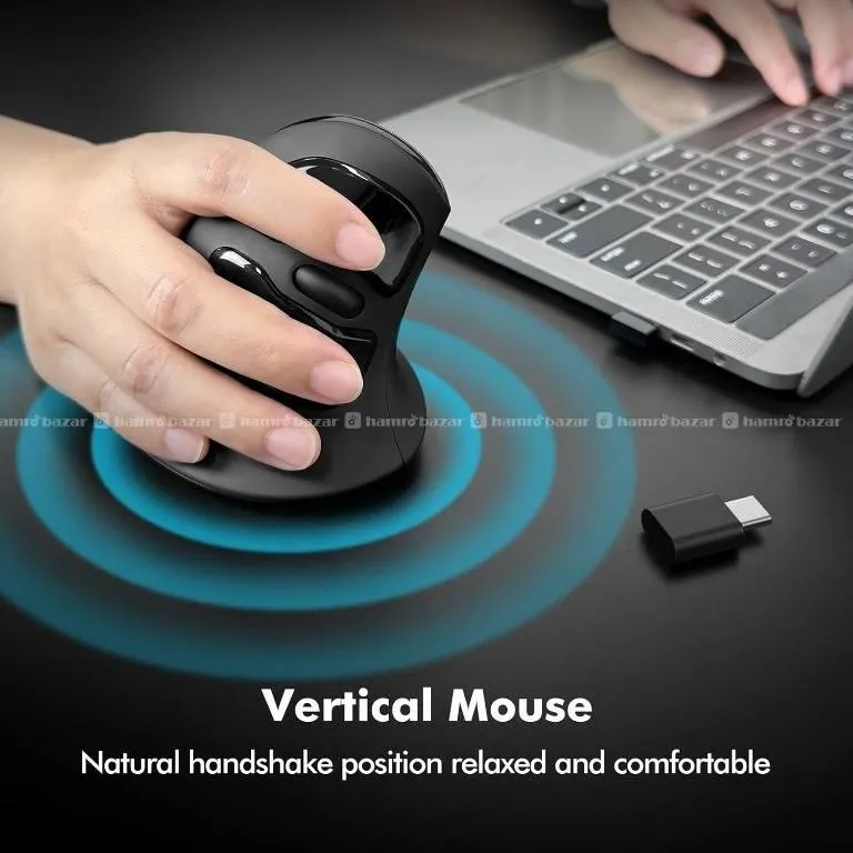 MicroPack Ergonomic Vertical Wireless Mouse