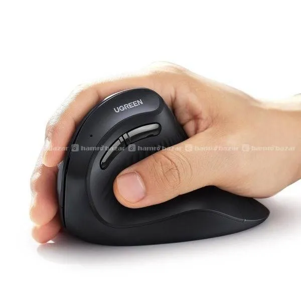 UGREEN Ergonomic Vertical Wireless Mouse, 2.4G/BT