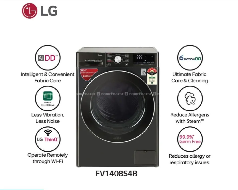 FV1408S4B LG 8KG WASHING MACHINE 8 KG WASHING WIFI