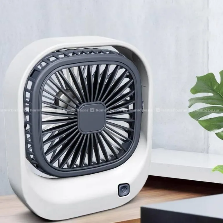 Square USB Rechargeable Mini Desk Fan