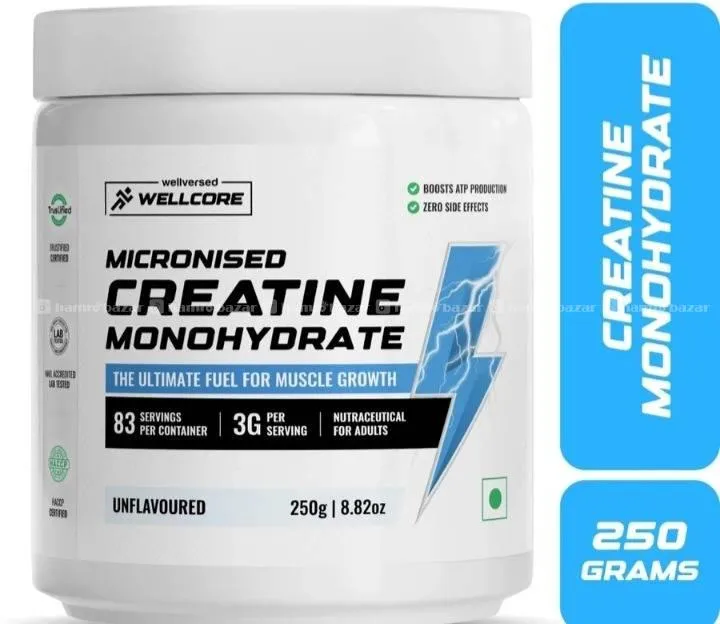 WELLCORE MICRONISED CREATINE MONOHYDRATE, 250GM