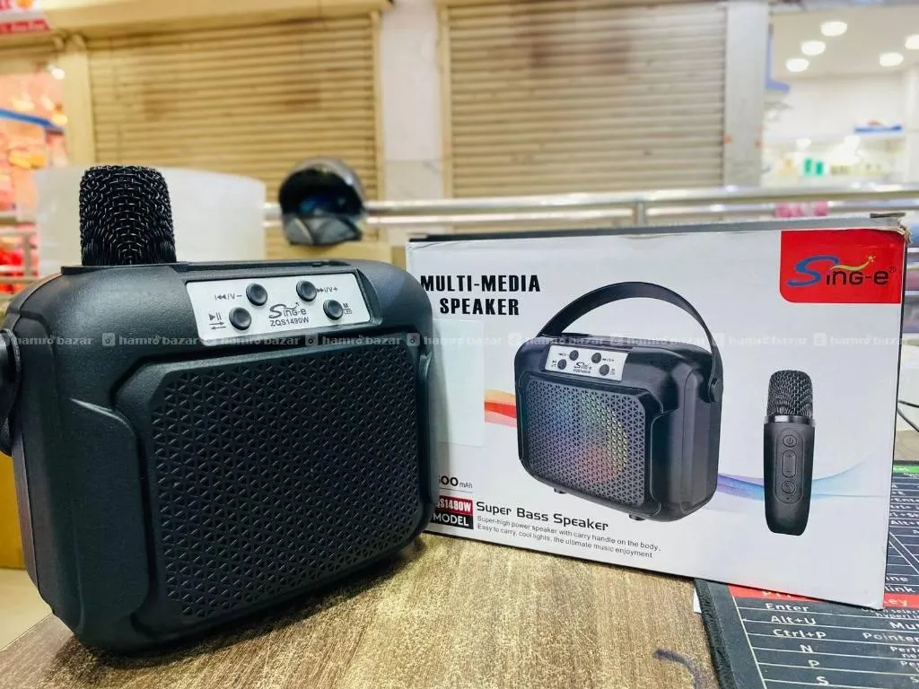 SING-E ZQS1490W Portable Mini karaoke Speaker& Mic