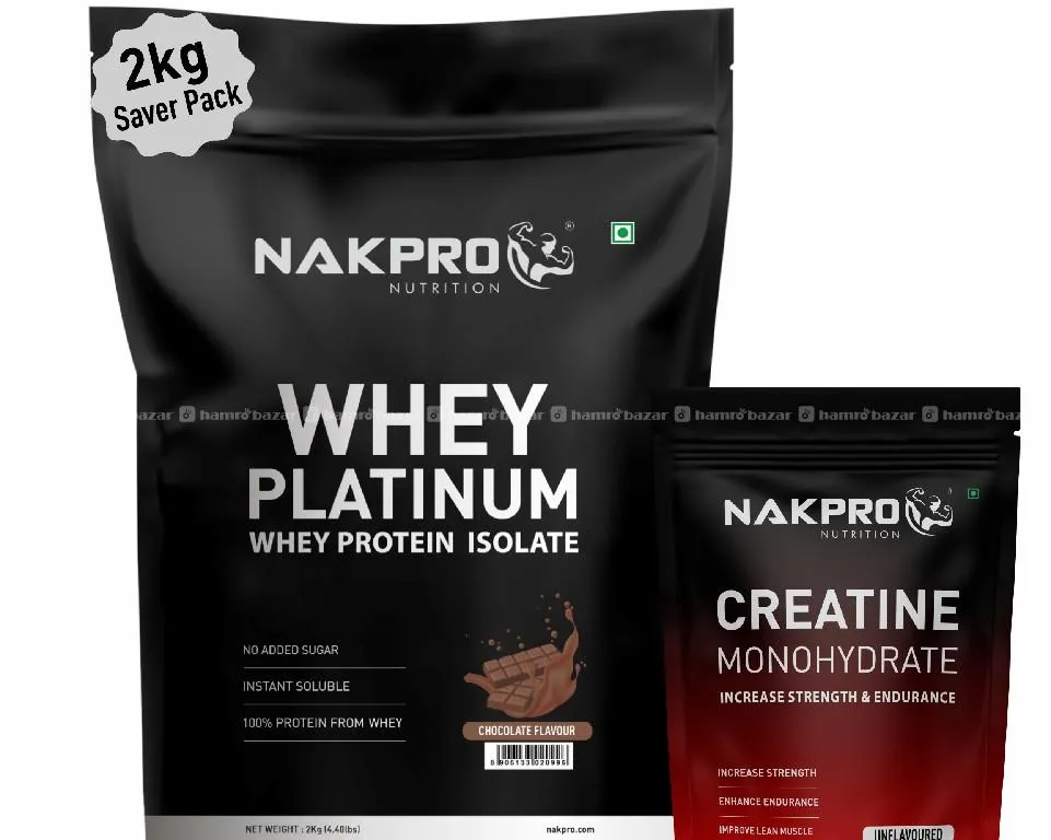 NAKPRO ISOLATE (2KG) + 250GM CREATINE COMBO PACK