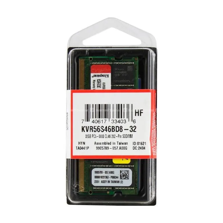 Kingston laptop ddr5 ram 5600mhz KVR56S46BD8-32GB