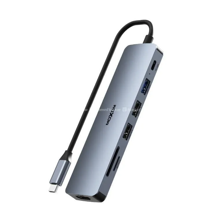 Moxom MX HB08 PD100 Watt 9 In 1 Type C Hub