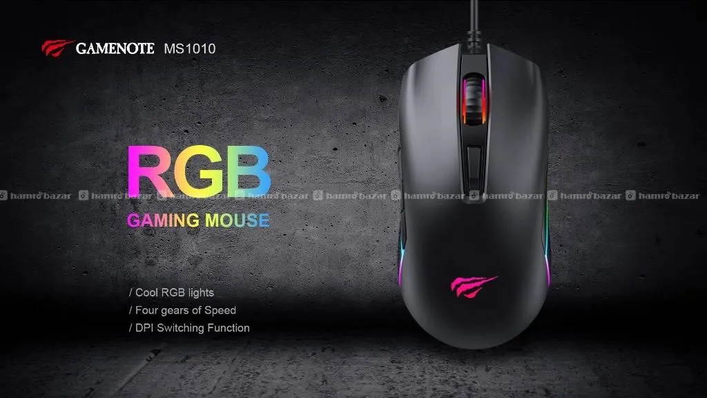 HAVIT MS1010 ERGONOMIC RGB WIRED GAMING MOUSE