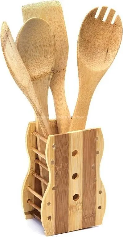Organic Bamboo 5 Peice Kitchen Tool Set