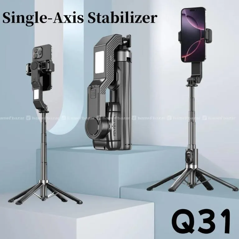 Q31 Single-Axis Stabilizer Selfie Stick Tripod