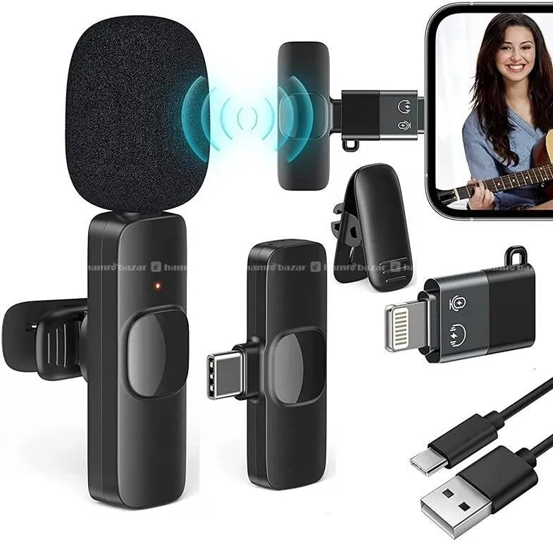2 In 1 K8 Wireless Microphone Type C And iPhone