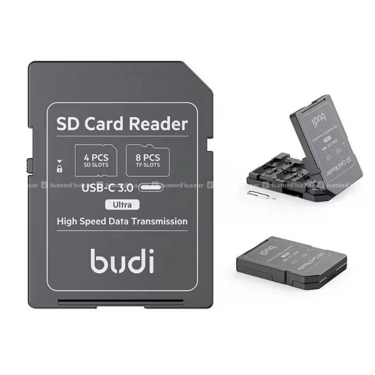 BUDI SD/TF Card Reader With SD Card Appearance