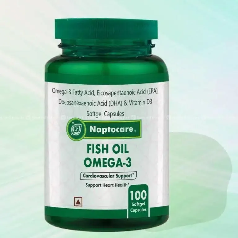 Naptocare Omega-3 Fish Oil + Vitamin D3-100 Soft