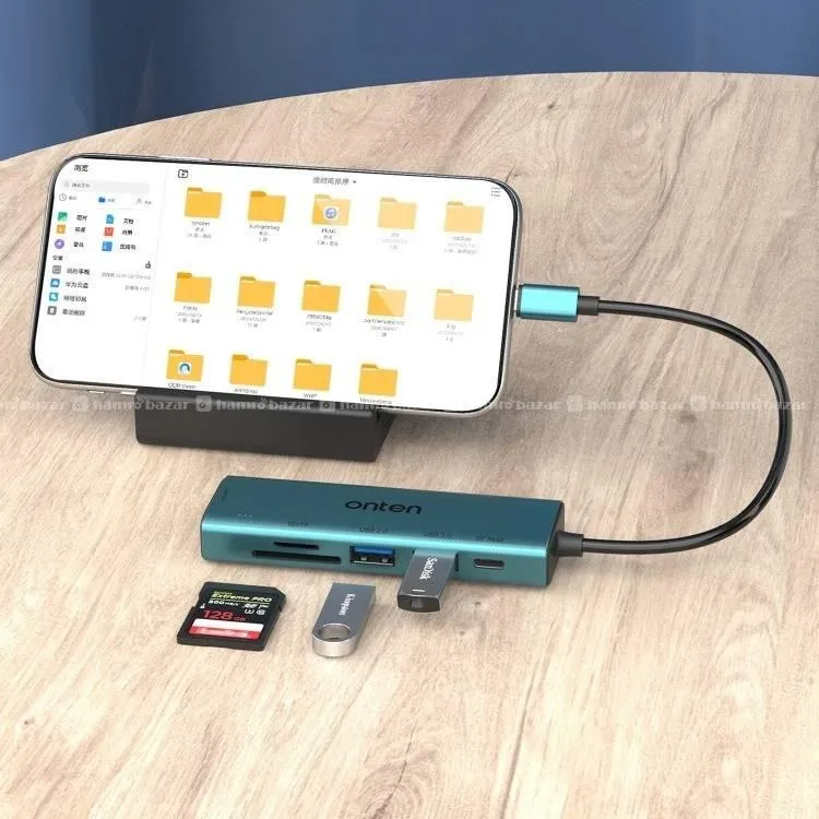 Onten UC120 6 In 1 USB-C To SD / TF Card Reader