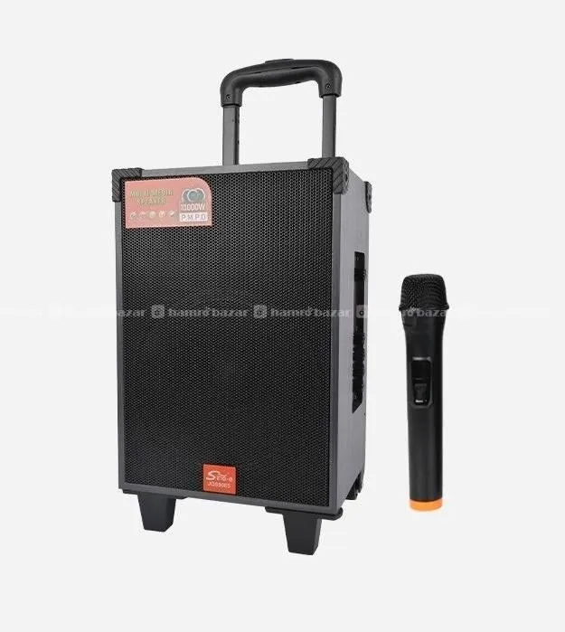 JQS908S Wooden Trolley Portable Bluetooth Speaker