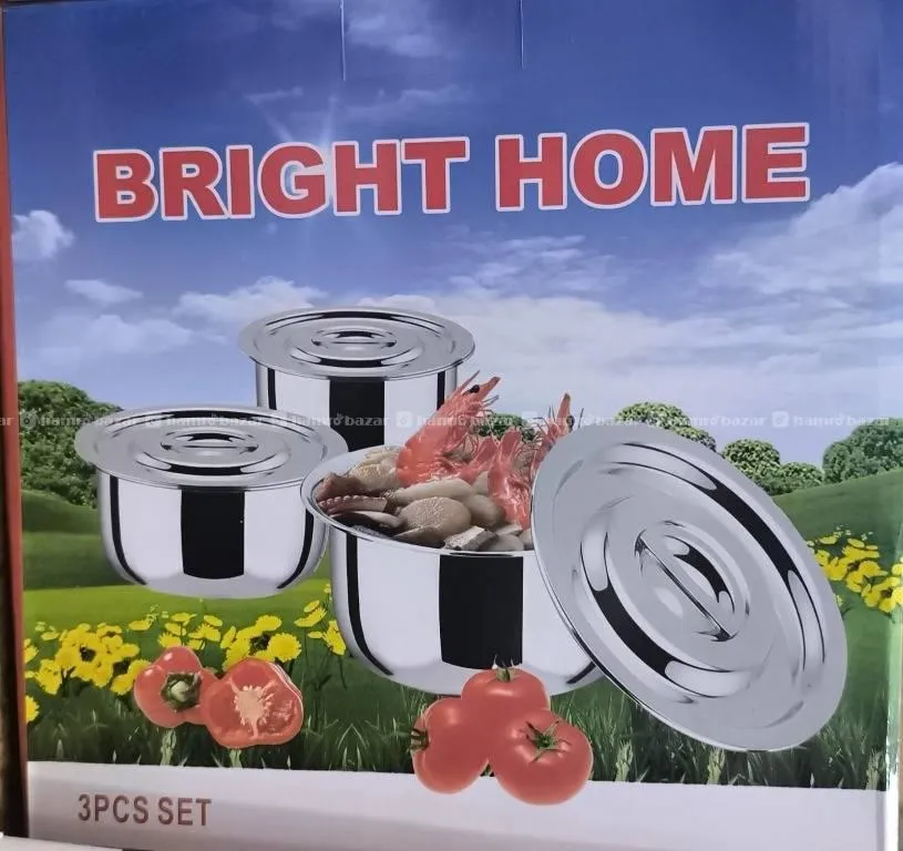 My Home 5pcs And 3pcs Stockpot Set Stainless Steel