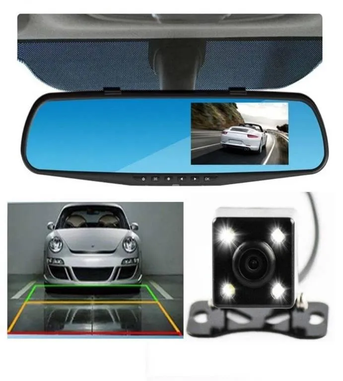 Vehicle Blackbox DVR Car Mirror Camera 1080P Dual