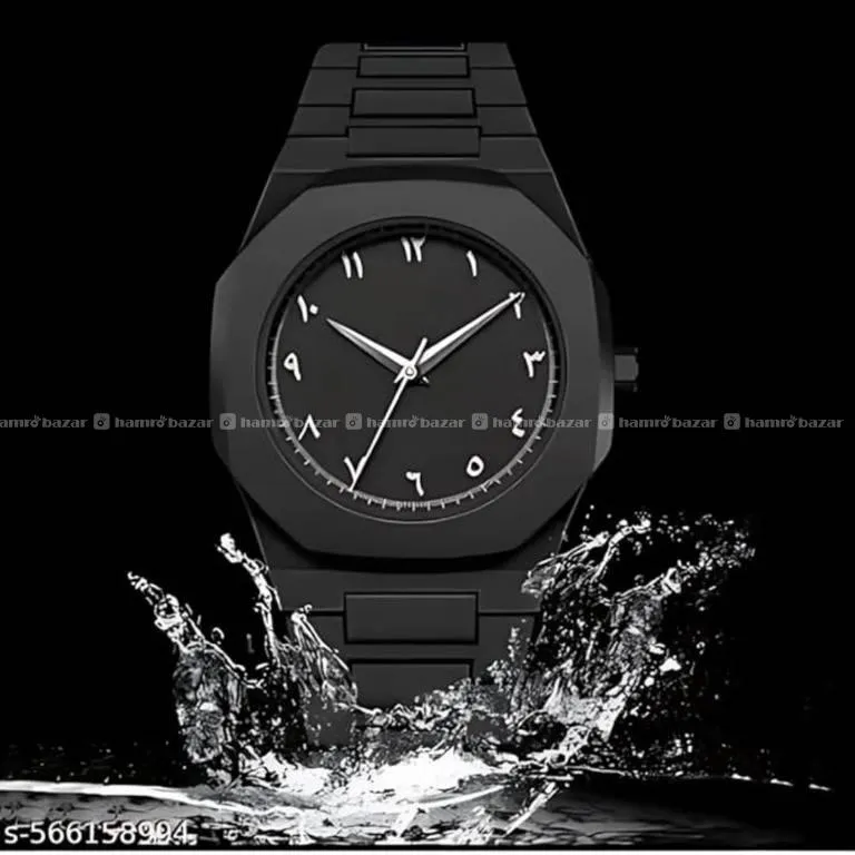 Gleam Mart Minimalist Analog Watch, Matte Black Fa