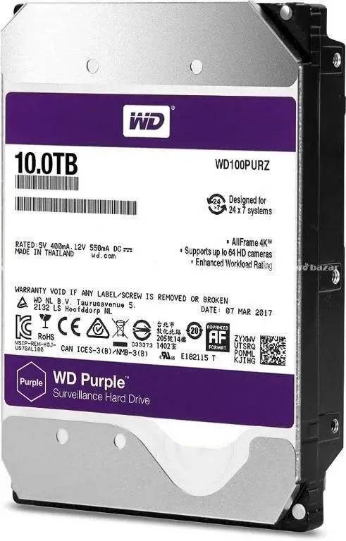 WD Purple 10TB Surveillance Hard Disk Drive