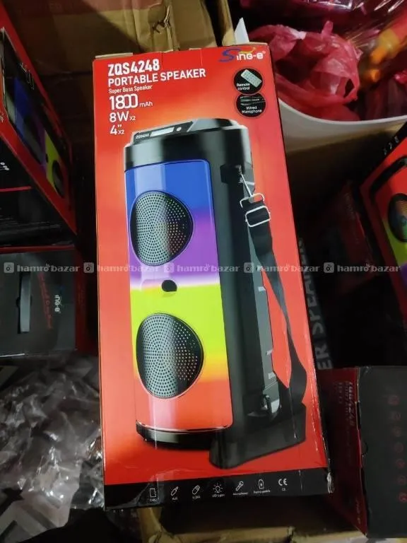 ZQS-4248 LED Bluetooth Party Speaker with Karaoke