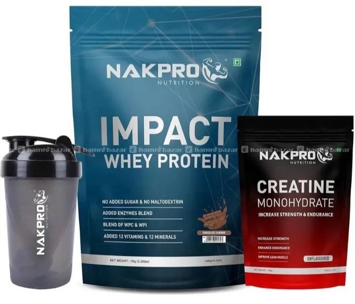 Nakpro Impact Whey Protein & Creatine Monohydrate.