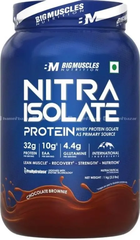 BigMuscles Nitra Isolate Whey Protein 1kg - Choco